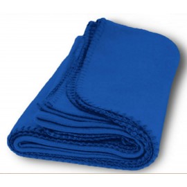 Fleece Blanket 50" X 60"- (Imprinted) - Royal with Logo  Fleece Blanket 50" X 60"- (Imprinted) - Royal with Logo