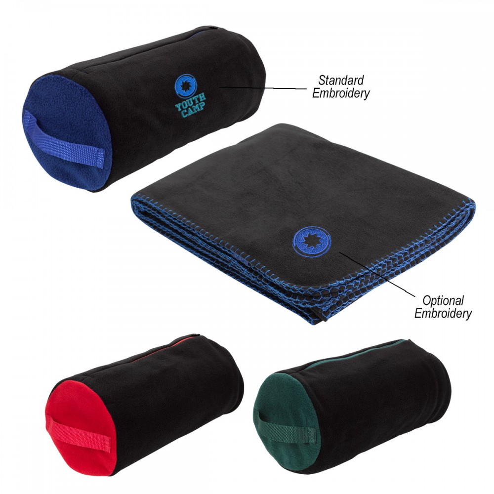 Custom Embroidered Oversized Fleece Stadium Blanket In Carrying Bag Custom Embroidered Oversized Fleece Stadium Blanket In Carrying Bag