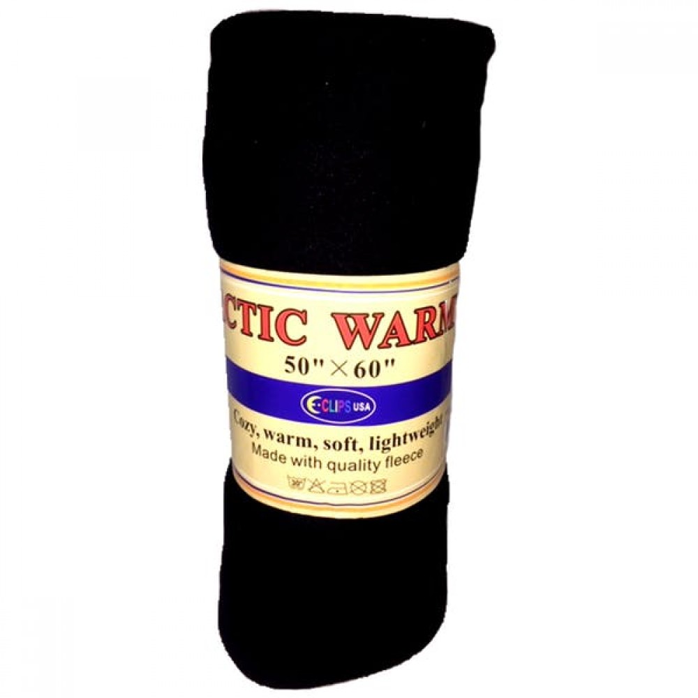Arctic Warmth Fleece Blanket 50 X 60 - Black Custom Embroidered Arctic Warmth Fleece Blanket 50 X 60 - Black Custom Embroidered