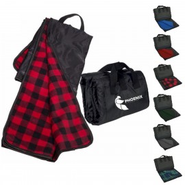 Promotional Fleece Blanket w/ Carrying Strap