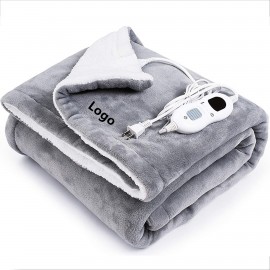 Electric Heated Blanket Throw Fleece Blanket with Logo