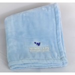 MINK TOUCH BABY BLANKET BLUE(30"x 40") MINK TOUCH BABY BLANKET BLUE(30"x 40") with Logo