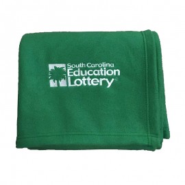 Fleece Hemmed Blanket with Logo  Fleece Hemmed Blanket with Logo