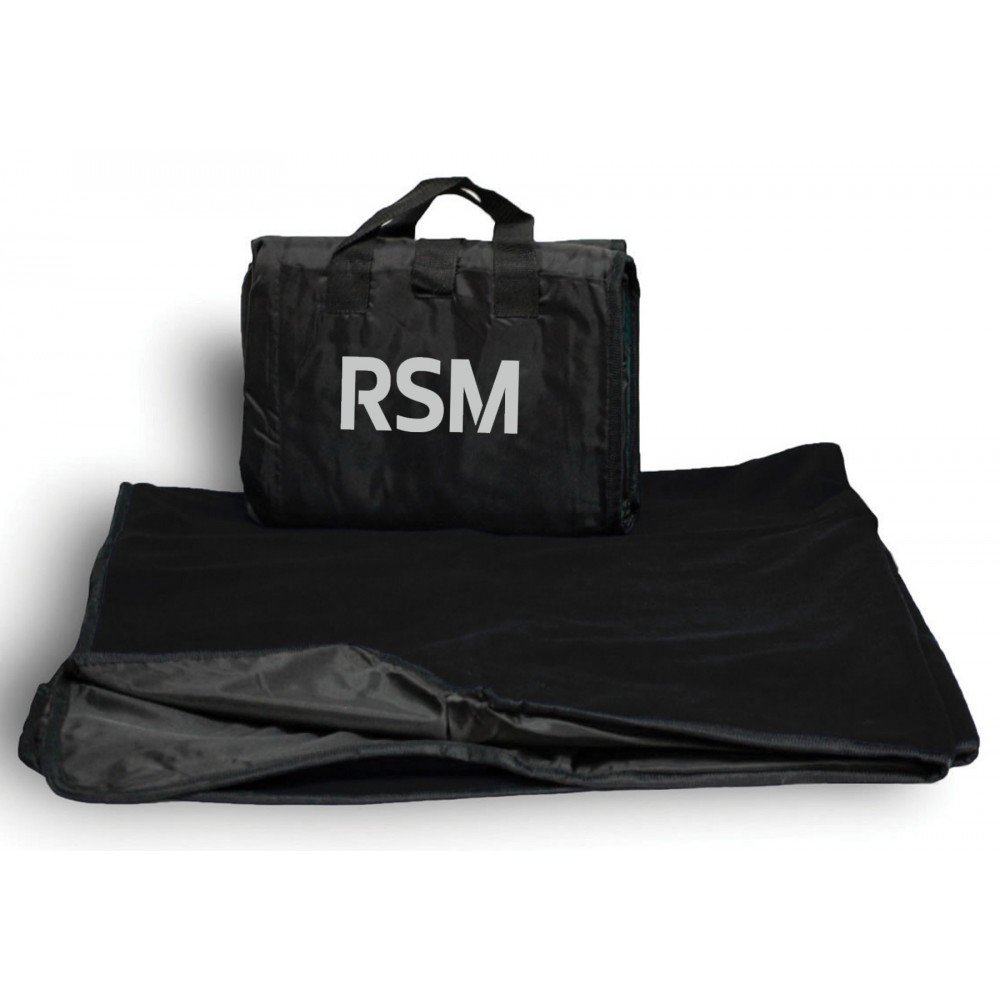 Black Picnic Blanket (Imprinted) with Logo Black Picnic Blanket (Imprinted) with Logo