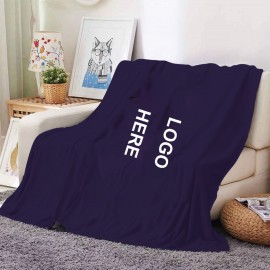 Fleece Throw Blanket with Logo