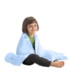 Satin Trim Tahoe Microfleece Baby Blanket (Embroidered) with Logo