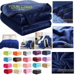 Fleece Fuzzy Microplush Blanket with Logo