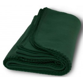 Customized Fleece Blanket 50" X 60"- (Imprinted) - Dark Green/Forest
