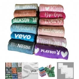 CozyCuddle Plush Personalized Blanket with Logo