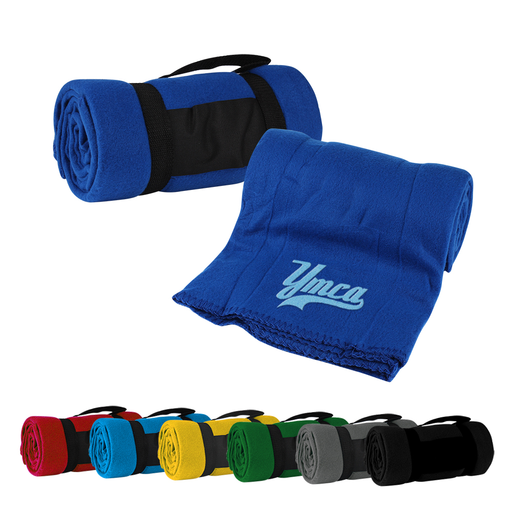 180 GSM Deluxe Travel Polar Fleece Blanket Custom Imprinted 180 GSM Deluxe Travel Polar Fleece Blanket Custom Imprinted