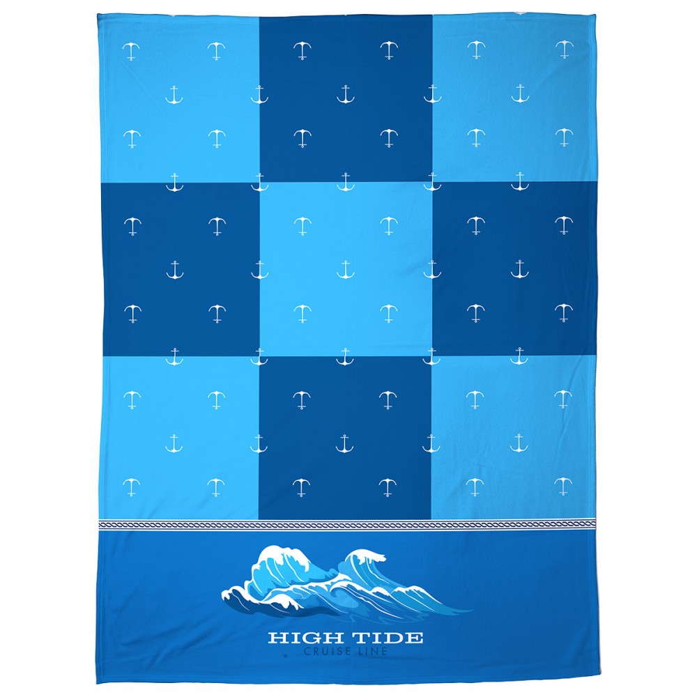 Light-Weight Brushed Fleece Blanket 60" x 80" 300GSM - Full Color with Logo Light-Weight Brushed Fleece Blanket 60" x 80" 300GSM - Full Color with Logo