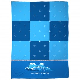 Light-Weight Brushed Fleece Blanket 60" x 80" 300GSM - Full Color with Logo