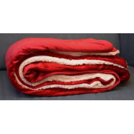 Logo Branded Oversize Micro Mink Sherpa Blanket-- 60"x72" (Embroidered)-- Red  Logo Branded Oversize Micro Mink Sherpa Blanket-- 60"x72" (Embroidered)-- Red