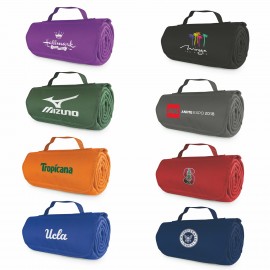 Custom Roll Up Blanket w/Pocket & Four Color Process Imprint  Custom Roll Up Blanket w/Pocket & Four Color Process Imprint