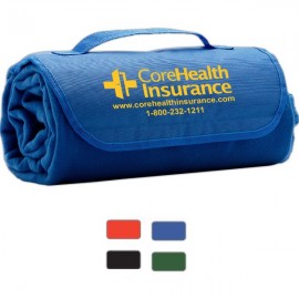 Roll Up Fleece Blanket with Logo  Roll Up Fleece Blanket with Logo