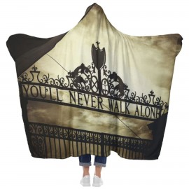 Customized 40" x 60" Hooded Sherpa Crystal Velvet Throw Sublimation Cloak Blanket