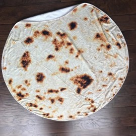 Corn Tortilla Burrito 60 inches Towel Blanket with Logo  Corn Tortilla Burrito 60 inches Towel Blanket with Logo