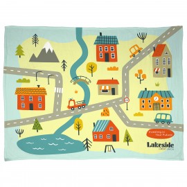 Logo Branded Silk Touch Blanket 60" x 80" 300GSM Polyester - Full Color