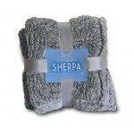 Logo Branded FROSTED SHERPA BLANKET GRAY (50"x 60") FROSTED SHERPA BLANKET GRAY (50"x 60"