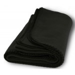 Customized Fleece Blanket 50" X 60"- (Imprinted) - Black