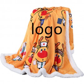 Oversized Fleece Blanket with Logo