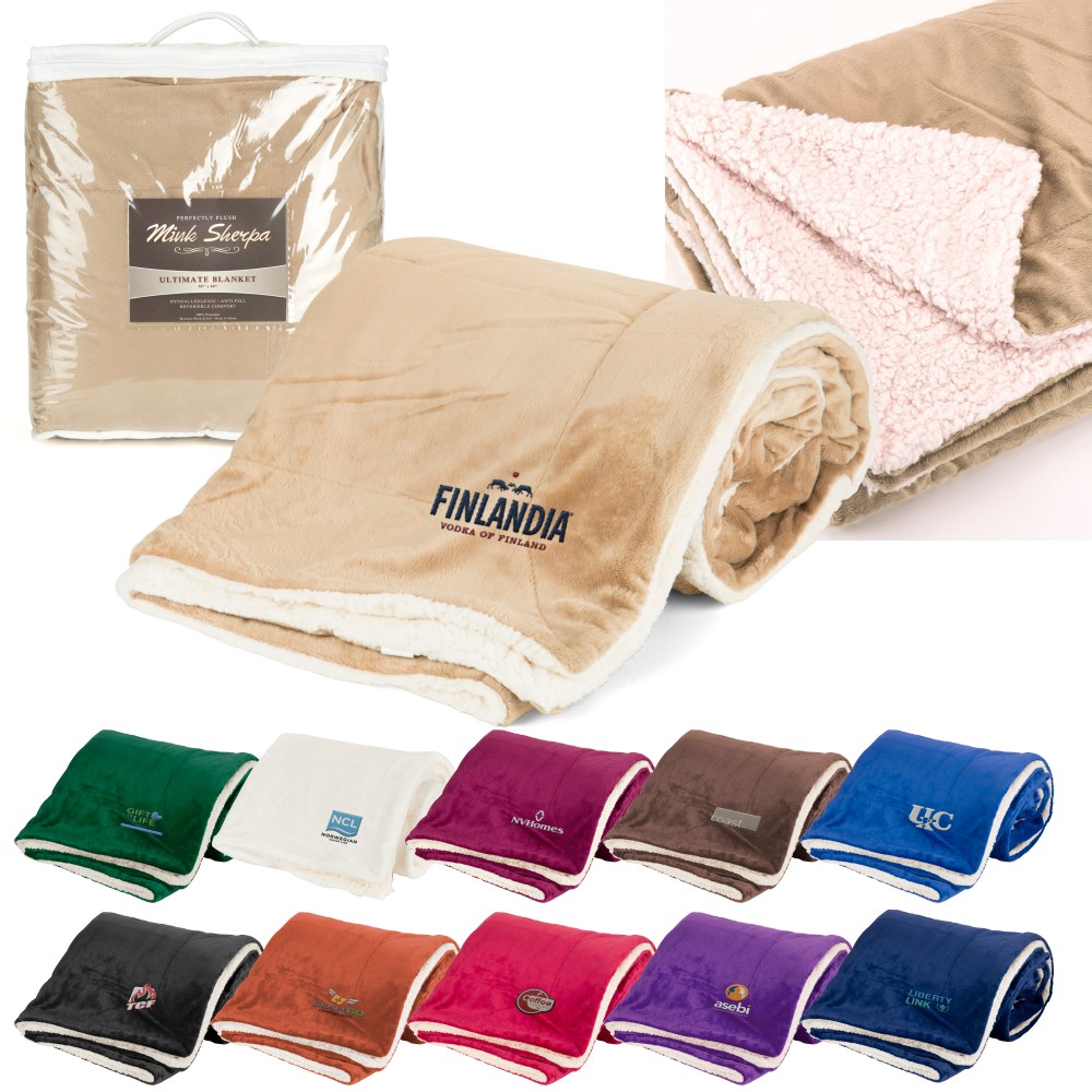 Customized Mink Sherpa Blanket (Solid) Customized Mink Sherpa Blanket (Solid)