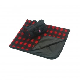 Plaid Picnic Fleece Blanket with Logo