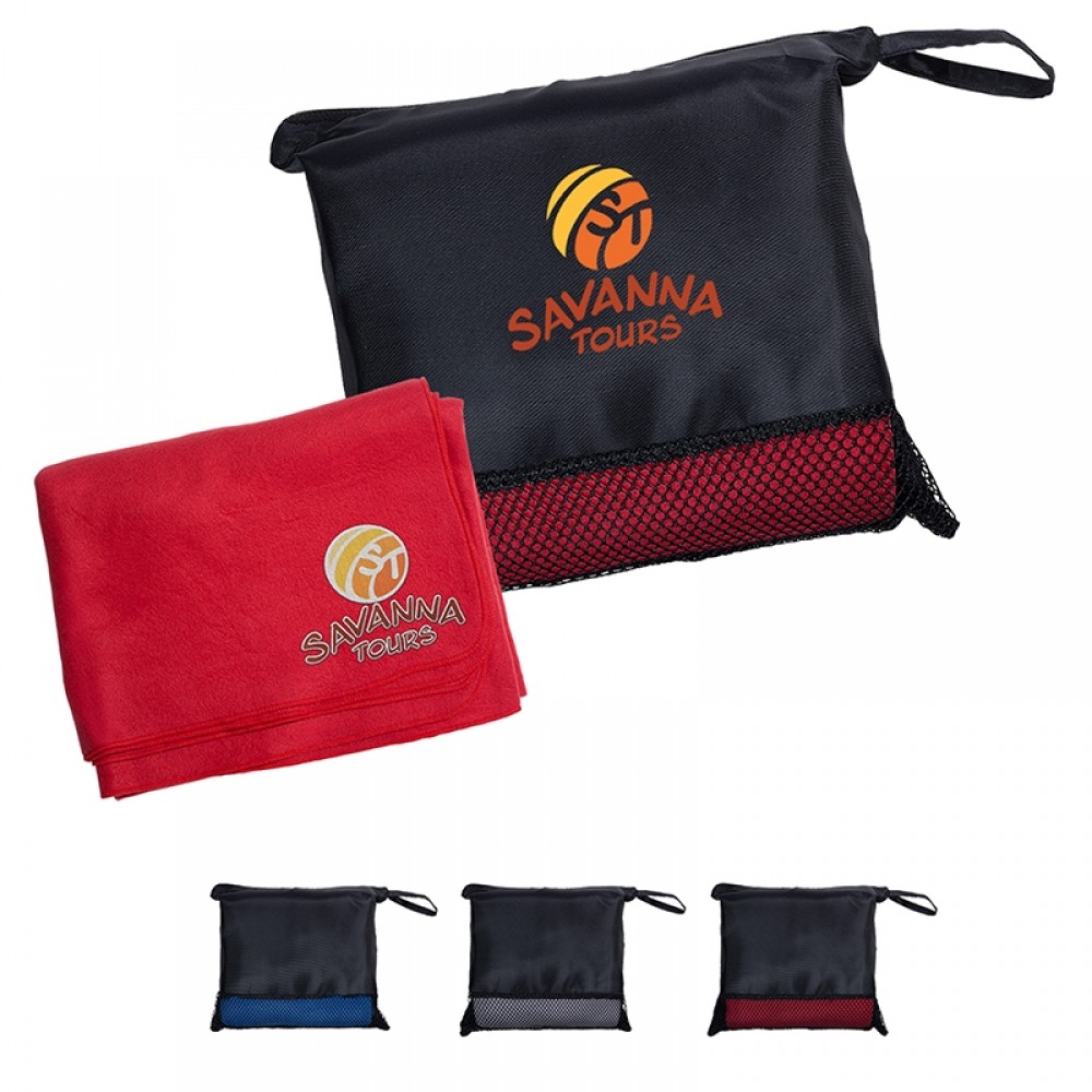 Travel Blanket Logo Branded Travel Blanket Logo Branded