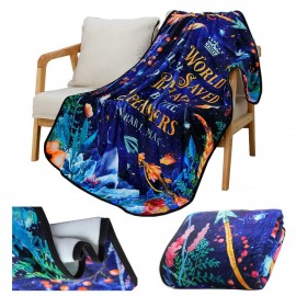 Logo Branded Full Color Flannel Blanket