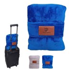 Custom Premium Soft Travel Blanket w/ Hand Luggage Belt