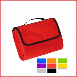 Fleece Picnic Blanket With Water Proof Shell with Logo  Fleece Picnic Blanket With Water Proof Shell with Logo