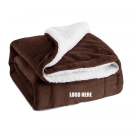 Alpine Fleece Micro Mink Sherpa Blanket with Logo  Alpine Fleece Micro Mink Sherpa Blanket with Logo