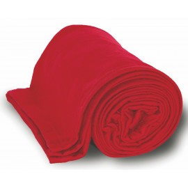 Sweatshirt Blanket 50"x 60" -- Red (Screen printed) with Logo