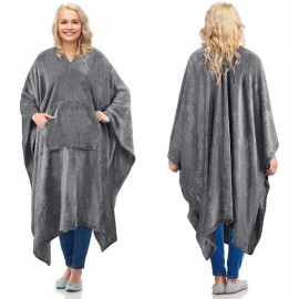Fleece Wearable Blanket Poncho For Adult Women Men with Logo