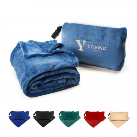 Compact Travel Blanket with Logo