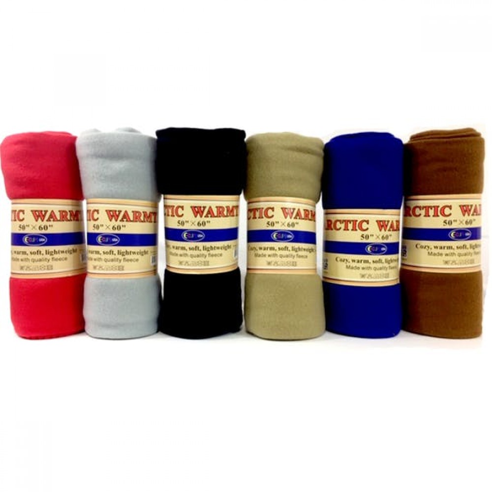 Custom Imprinted Arctic Warmth Fleece Blankets 50x 60 - Assorted Custom Imprinted Arctic Warmth Fleece Blankets 50x 60 - Assorted