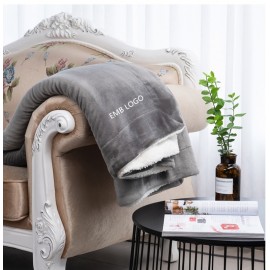 Custom 51"x 63" Sherpa Blanket w/ Embroidery logo  Custom 51"x 63" Sherpa Blanket w/ Embroidery logo