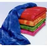 Custom Imprinted Tie Dye Fleece Throw Blanket