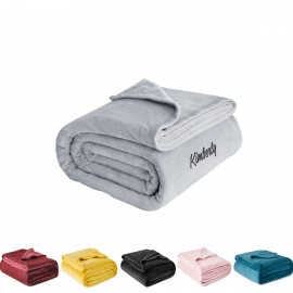 27"L x 19"W Coral Flannel Warm And Comfortable Blanket with Logo  27"L x 19"W Coral Flannel Warm And Comfortable Blanket with Logo