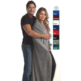 Customized 50" x 60" Ultra Soft Micro Fleece Blanket (Embroidered)