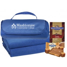 Customized Fleece Blanket with Cocoa & Chocolate  Customized Fleece Blanket with Cocoa & Chocolate