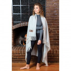 Herringbone Wool Blanket (Leatherette Patch) with Logo