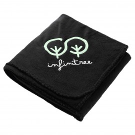 100% Recycled PET Fleece Blanket with RPET Pouch with Logo