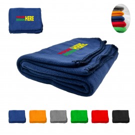 Embroidered Polar Fleece Blanket with Logo
