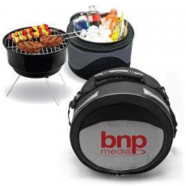 Logo Printed 2-in-1 Cooler/ BBQ Grill Combo