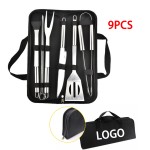 9-Piece BBQ Grill Tool Set with Logo