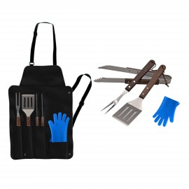 BBQ Grill Tools Set with Apron with Logo