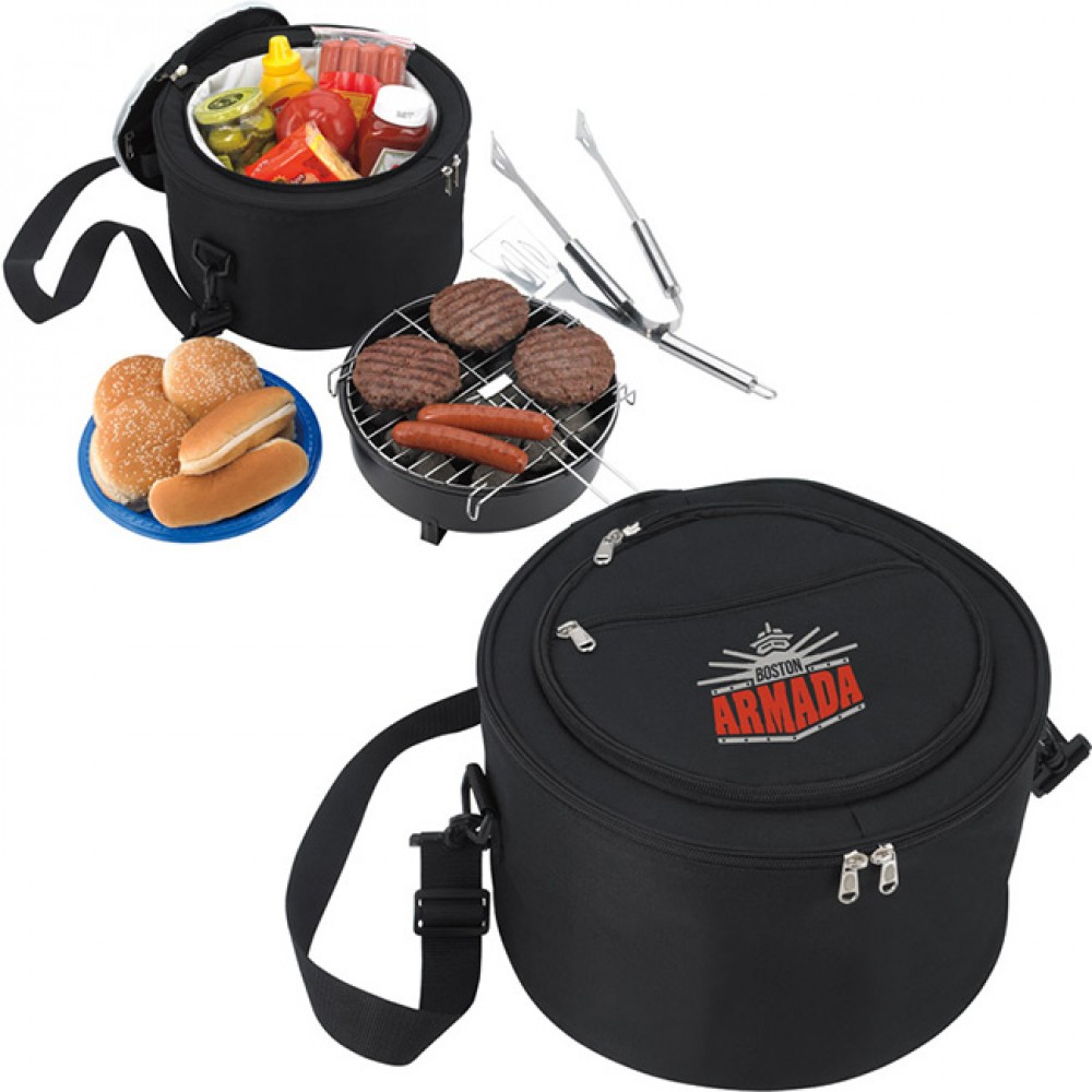 Promotional,Custom Imprinted KOOZIE Portable BBQ w/Cooler Bag Promotional,Custom Imprinted KOOZIE Portable BBQ w/Cooler Bag