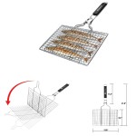 Portable Stainless Steel BBQ Barbecue Grilling Basket with Logo