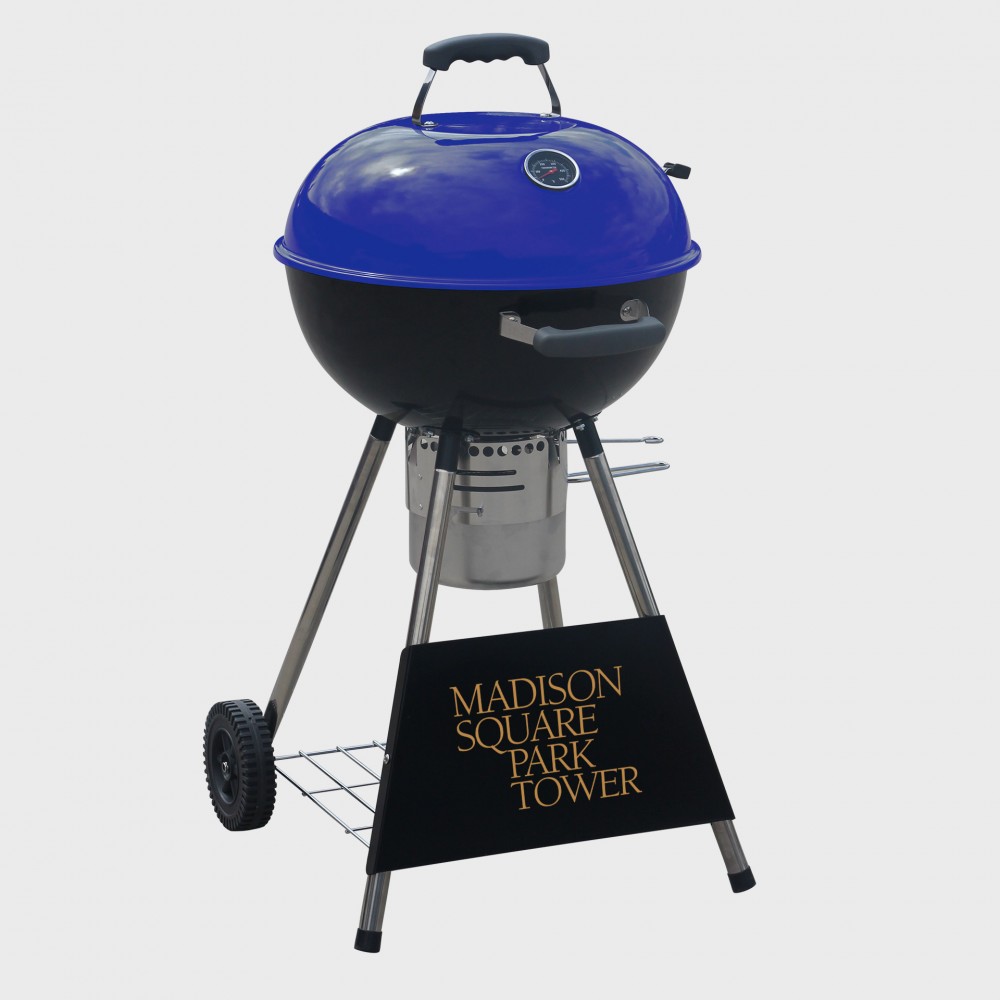 Blue 18" Kettle Grill with Logo
